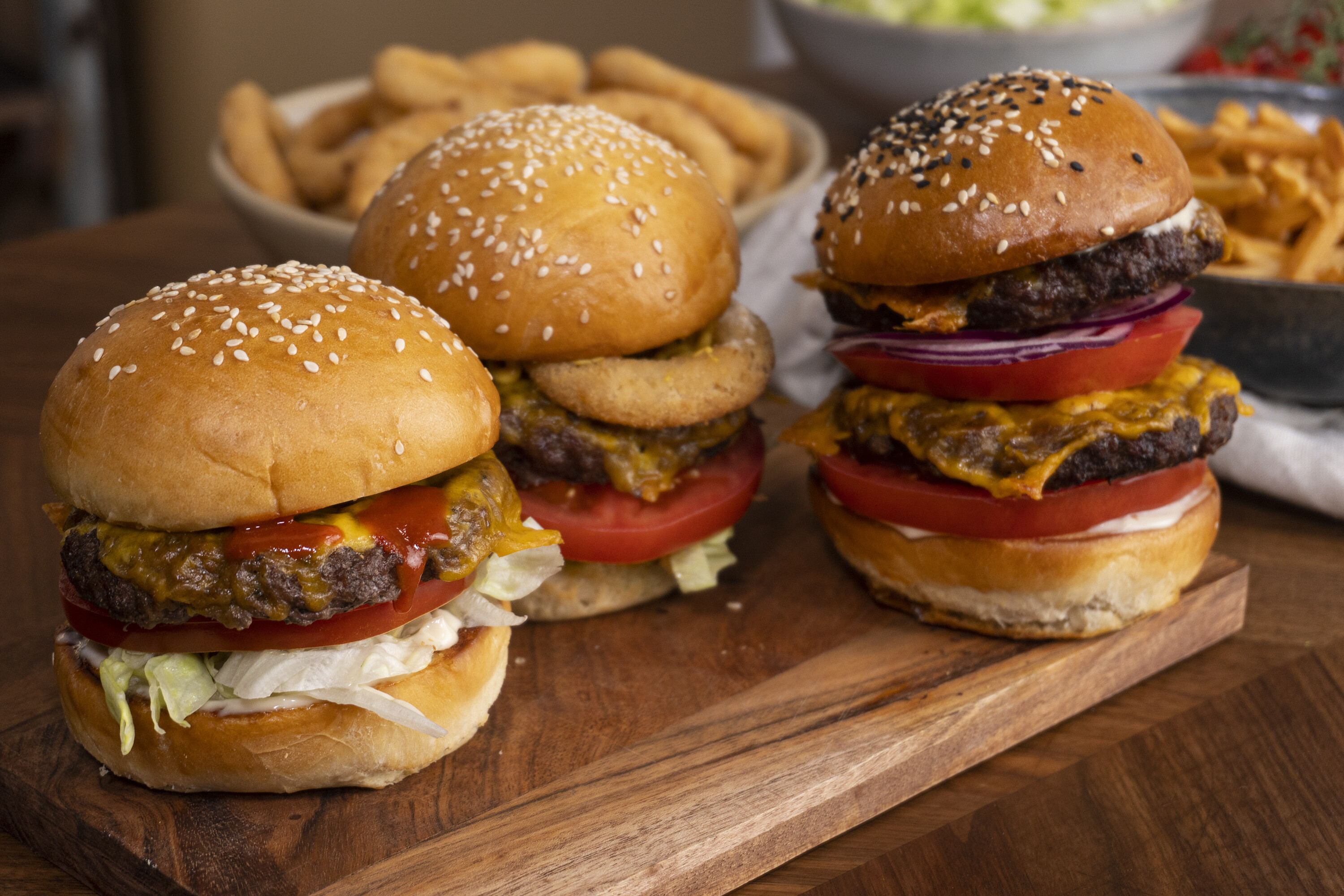 Fürjtojásos hamburger